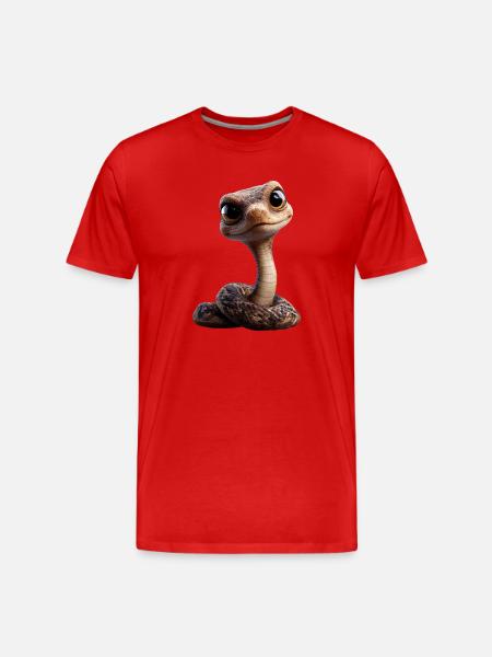 snake, python, cobra, rattlesnake, snakes - Men's Premium Organic T-Shirt - red