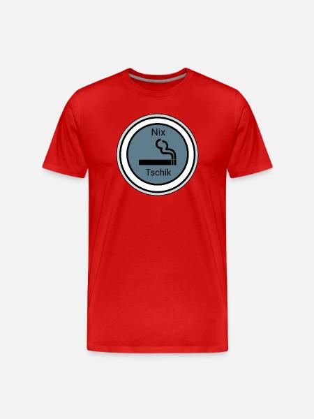 Abstract smoke motif on dark background - Men's Premium Organic T-Shirt - red