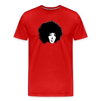 T-shirt afro-beauté - T-shirt bio Premium Homme - rouge - Devant - Damien (186cm)