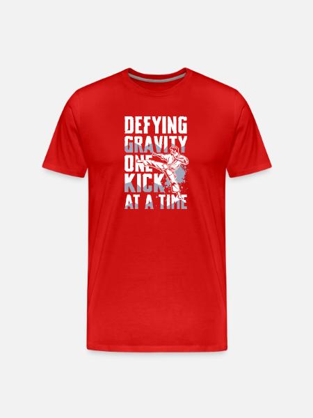 Unleash gravity with every kick - Men's Premium Organic T-Shirt - red