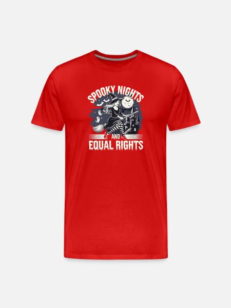 Nuits effrayantes et même sorcière - T-shirt bio Premium Homme - rouge