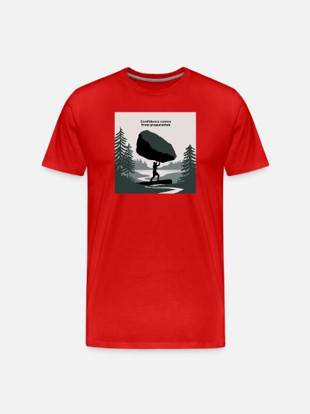 Empowered Balance Nature Success Motivational  - Men's Premium Organic T-Shirt - red