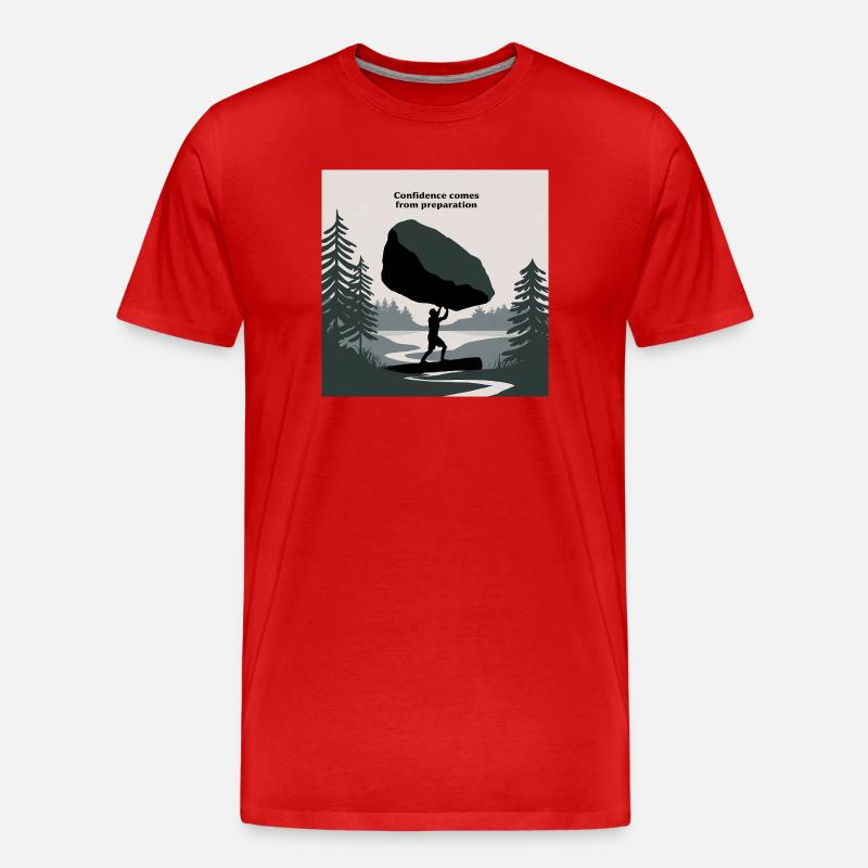 Empowered Équilibre Nature Succès Motivant - T-shirt bio Premium Homme - rouge