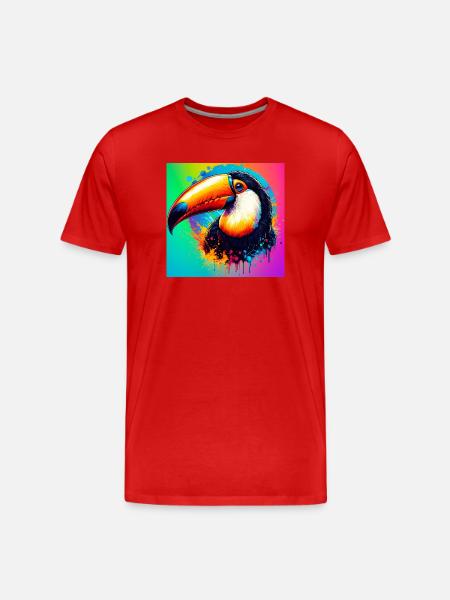 toucan - Men's Premium Organic T-Shirt - red