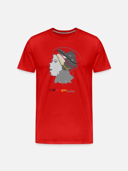 Artistic Germany Contour - Men's Premium Organic T-Shirt - red