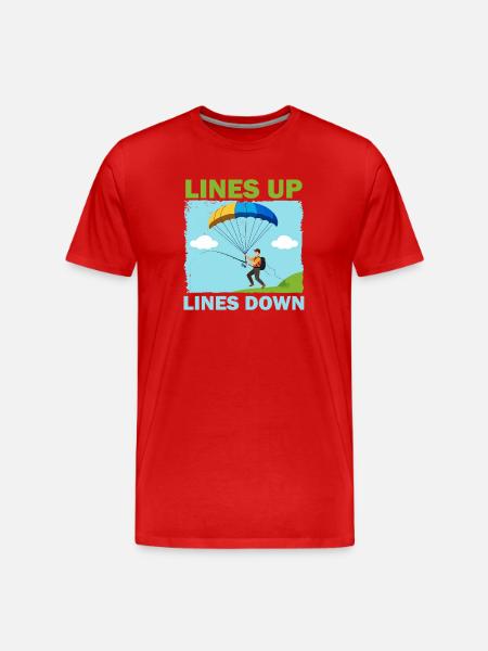 Paragliding Adventure with Lines - Men's Premium Organic T-Shirt - red