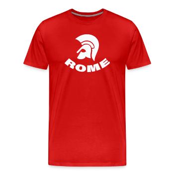 Rome - Men's Premium Organic T-Shirt - red - Front - Damien (186cm)