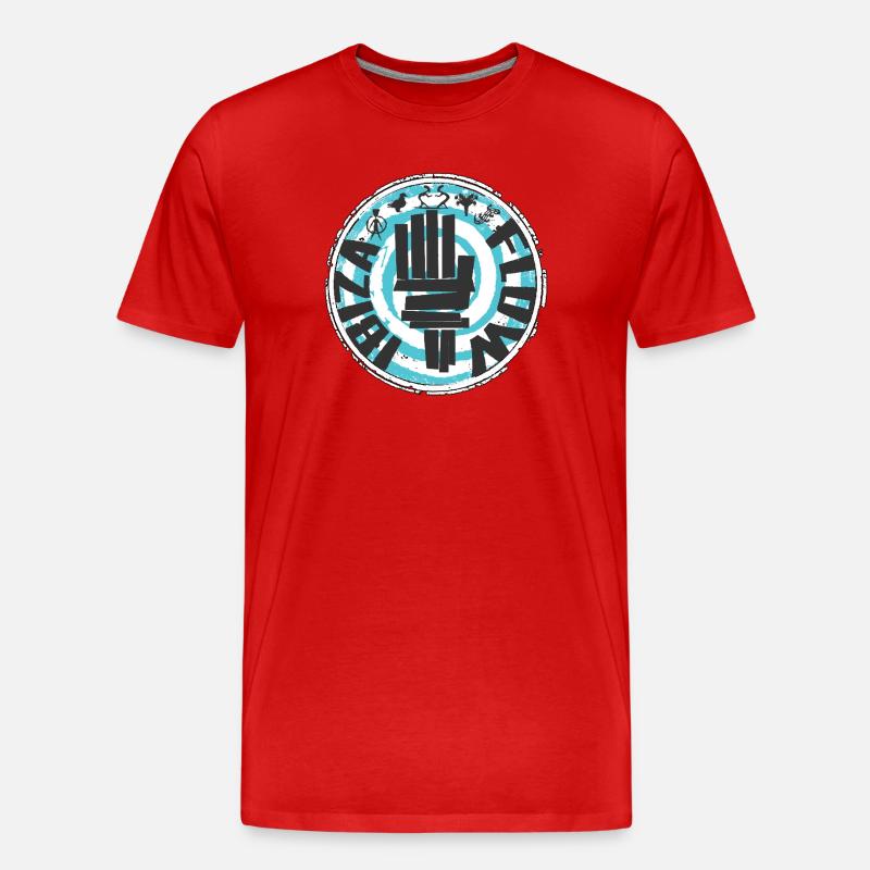 Kraftvolles Ibizadesign im Graffiti-Stil - Männer Premium Bio T-Shirt - Rot