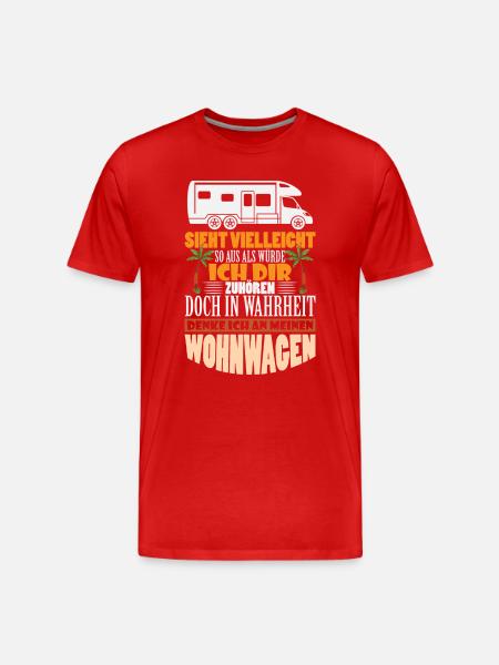 Camper Camping Caravan Saying - Men's Premium Organic T-Shirt - red