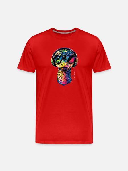 snake, python, cobra, rattlesnake, snakes - Men's Premium Organic T-Shirt - red
