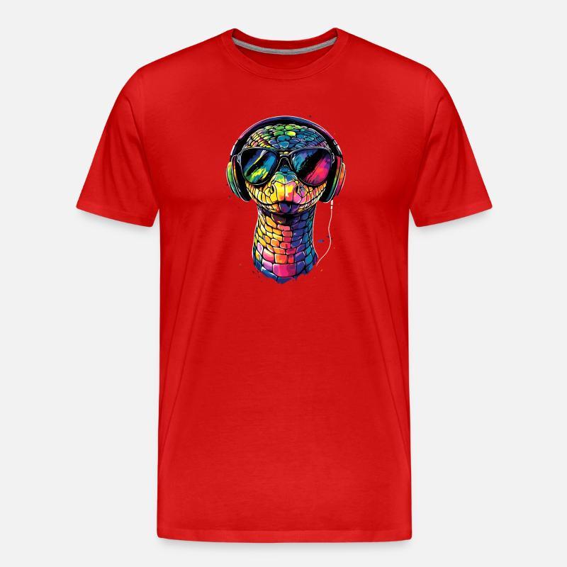snake, python, cobra, rattlesnake, snakes - Men's Premium Organic T-Shirt - red