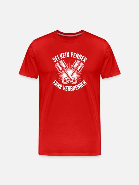 Fahr Verbrenner - Autofan - Männer Premium Bio T-Shirt - Rot