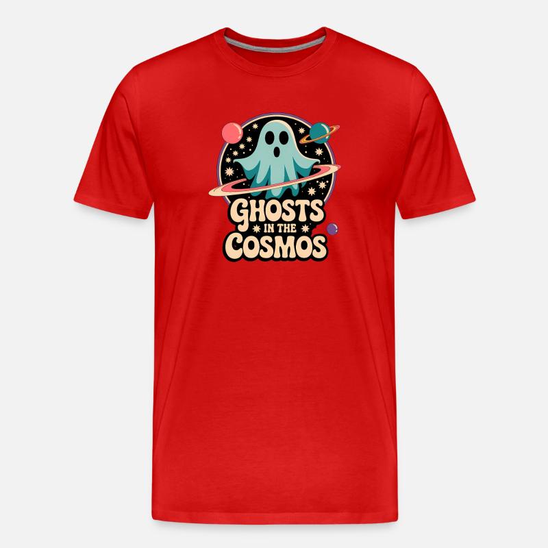 Geister im Kosmos Space Design - Männer Premium Bio T-Shirt - Rot