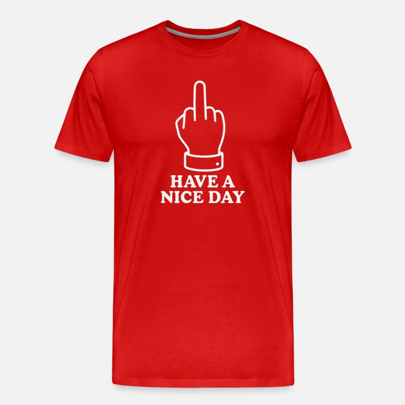 Have A Nice Day - Männer Premium Bio T-Shirt - Rot