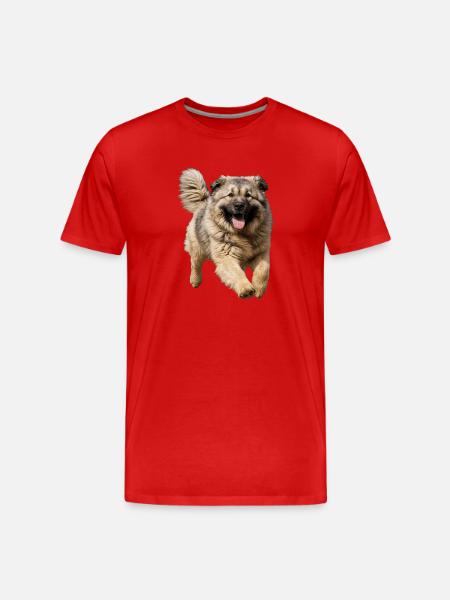 Caucasian Ovcharka - Men's Premium Organic T-Shirt - red