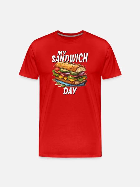 MY SANDWICH DAY - Men's Premium Organic T-Shirt - red