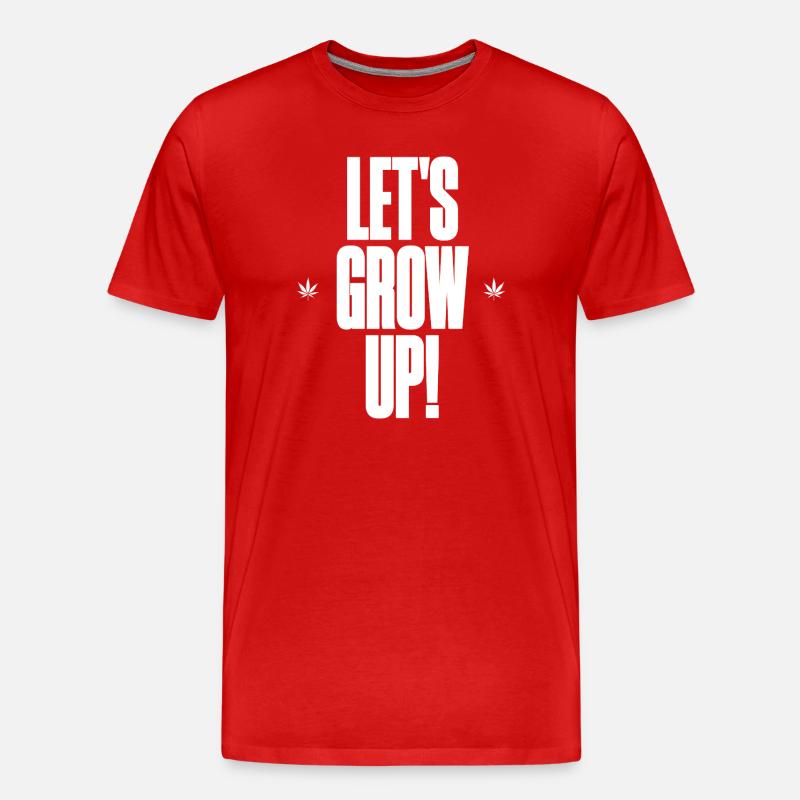 Let's grow up - Männer Premium Bio T-Shirt - Rot