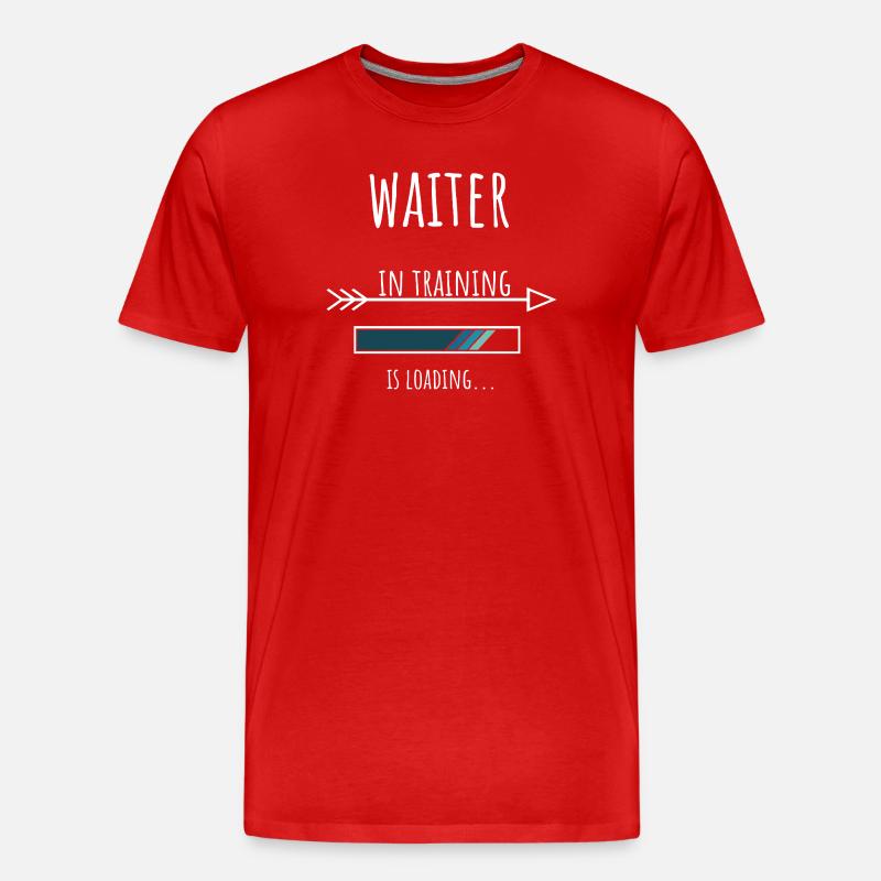 Waiter Gift Profession Training Waiter - Men's Premium Organic T-Shirt - red