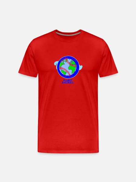 Weltkarte Baseball-Team-Abzeichen - Männer Premium Bio T-Shirt - Rot