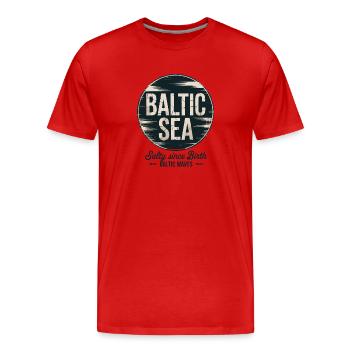  Ostsee Baltic Sea Salty Since Birth Baltic Waves - Männer Premium Bio T-Shirt - Rot - Vorne - Damien (186cm)