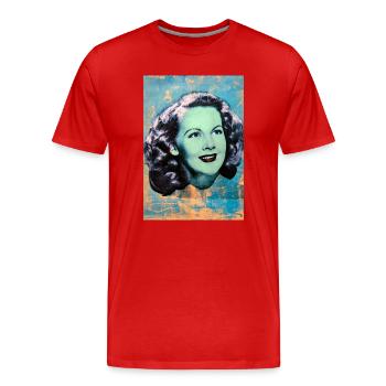 Fille vintage - T-shirt bio Premium Homme - rouge - Devant - Damien (186cm)
