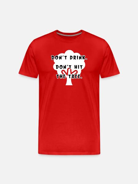 Humorous tree motif with saying - Men's Premium Organic T-Shirt - red