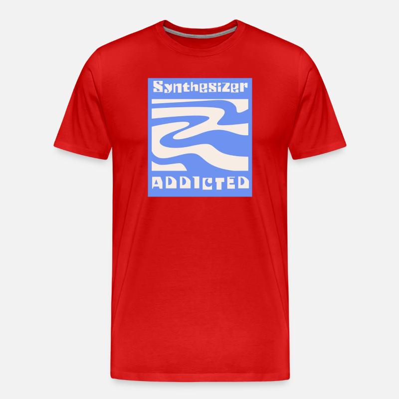 Synthesizer addicted Synth Modular - Männer Premium Bio T-Shirt - Rot