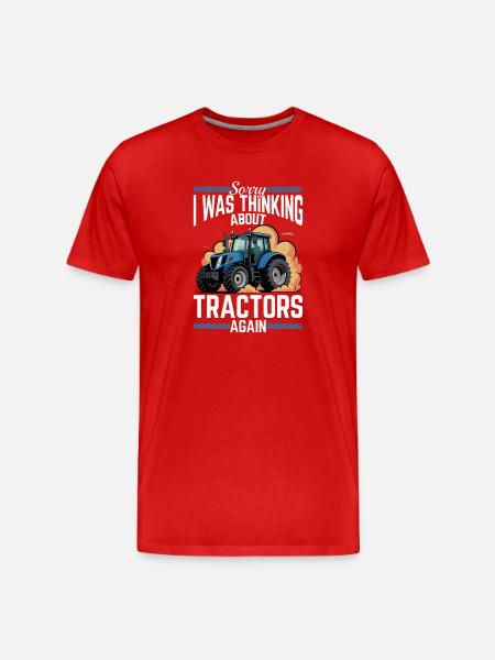 Tractor Kids Farm Lifestyle - Men's Premium Organic T-Shirt - red