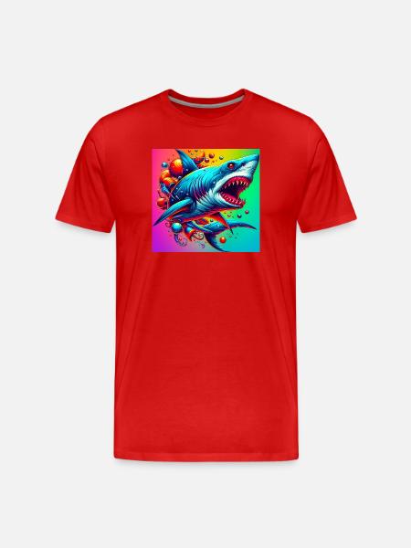 Requin - T-shirt bio Premium Homme - rouge