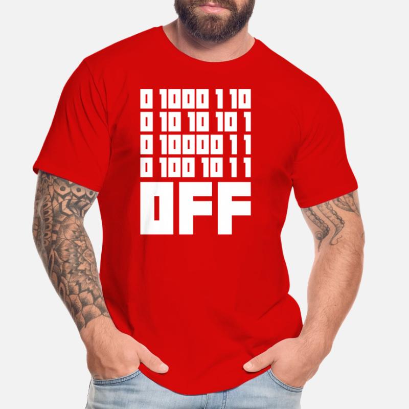 Binary Code F**k OFF – Humour Nerd & Geek Code T-shirt bio Premium Homme