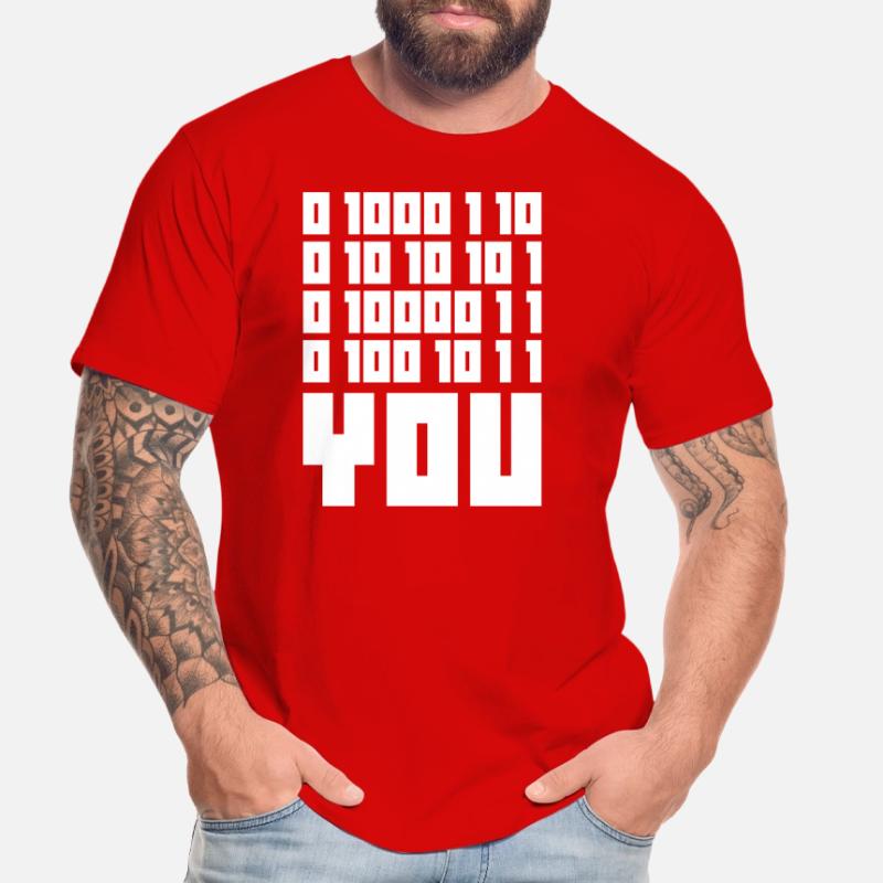 Binary Code F**k YOU – Geek Code & Nerd Humo Men's Premium Organic T-Shirt