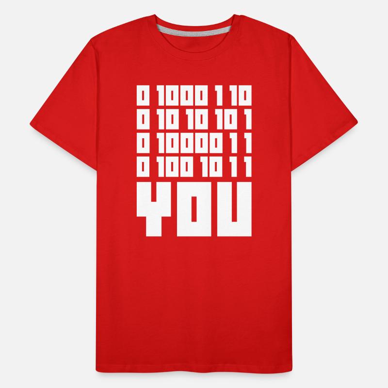 Binary Code F**k YOU – Geek Code & Nerd Humo Men's Premium Organic T-Shirt