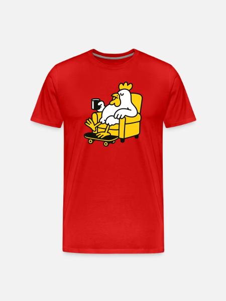 Good morning rooster - Men's Premium Organic T-Shirt - red