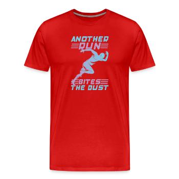 Courir une autre course mord le marathon Cadeau - T-shirt bio Premium Homme - rouge - Devant - Damien (186cm)