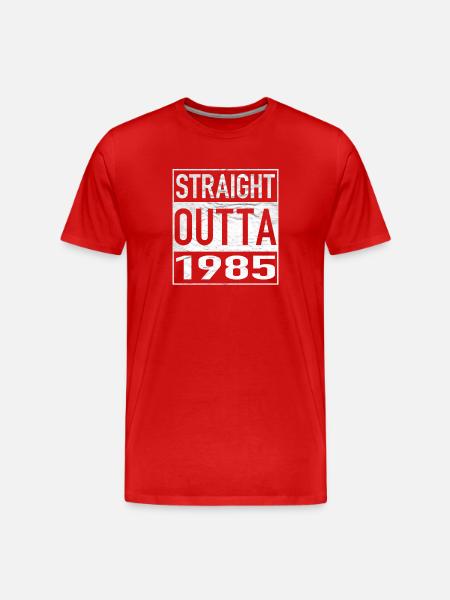 Straight Outta 1985 - Men's Premium Organic T-Shirt - red