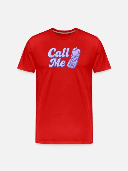 Call Me - Men's Premium Organic T-Shirt - red