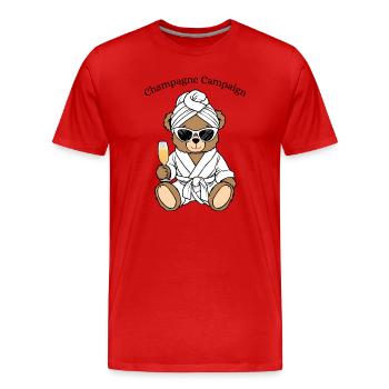 Teddy de fête en peignoir – Prosecco & Friends - T-shirt bio Premium Homme - rouge - Devant - Damien (186cm)