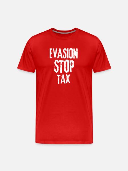 STOP À L’ÉVASION FISCALE - T-shirt bio Premium Homme - rouge