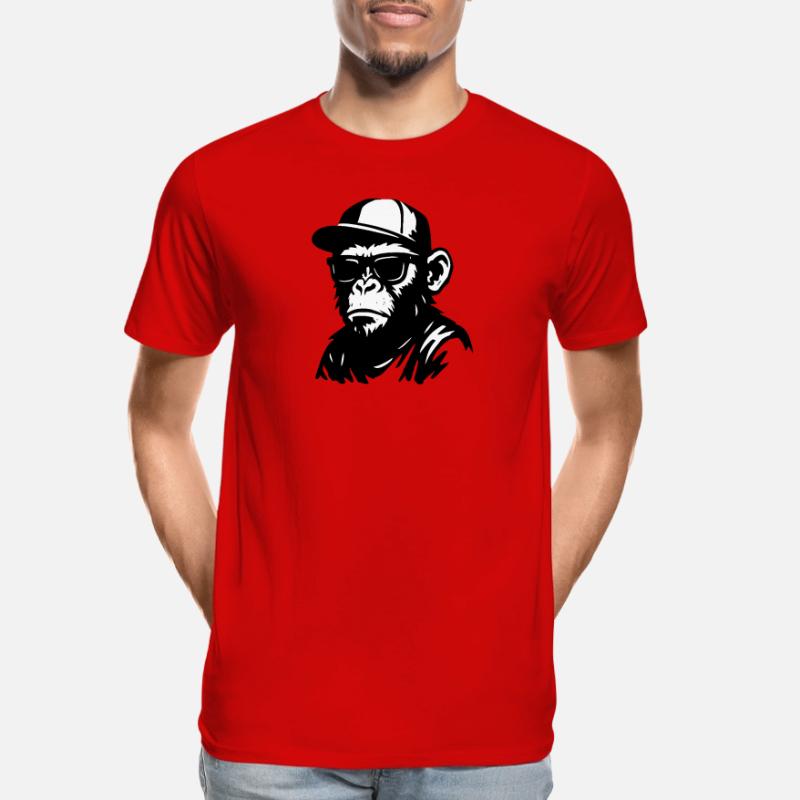 Conception de graffiti de singe urbain T-shirt bio Premium Homme