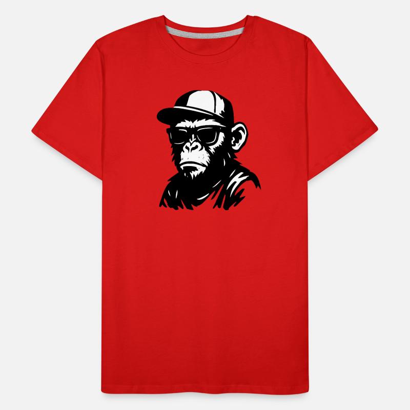 Urban Affe Graffiti Design Männer Premium Bio T-Shirt