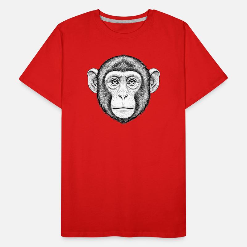 Expressive monkey portrait Men's Premium Organic T-Shirt
