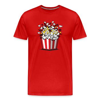 Popcorn Carnival Halloween Pop Corn - Men's Premium Organic T-Shirt - red - Front - Damien (186cm)