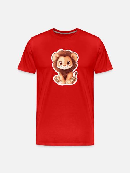 Lion - T-shirt bio Premium Homme - rouge