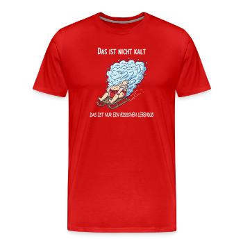 Un peu vivant - T-shirt bio Premium Homme - rouge - Devant - Damien (186cm)