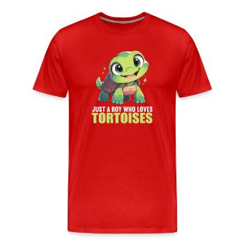 Landschildkröten Landschildkröte - Männer Premium Bio T-Shirt - Rot - Vorne - Damien (186cm)