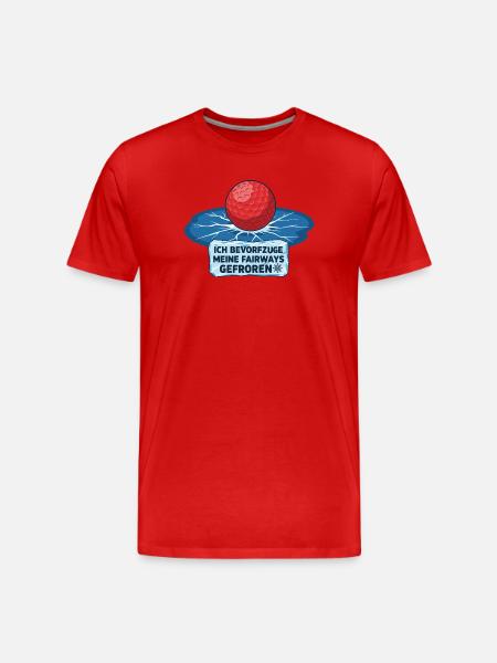 Fairways Frozen - Men's Premium Organic T-Shirt - red