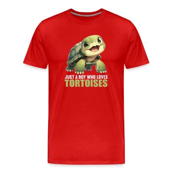 Tortoises Tortoise - Men's Premium Organic T-Shirt - red - Front - Damien (186cm)