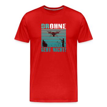 Accessoires de pilote de drone Drone Pilote de drone Cadeau - T-shirt bio Premium Homme - rouge - Devant - Damien (186cm)
