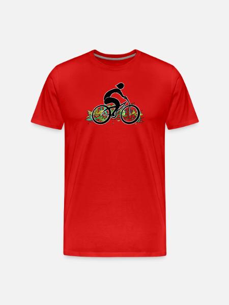 Cyclist - Men's Premium Organic T-Shirt - red