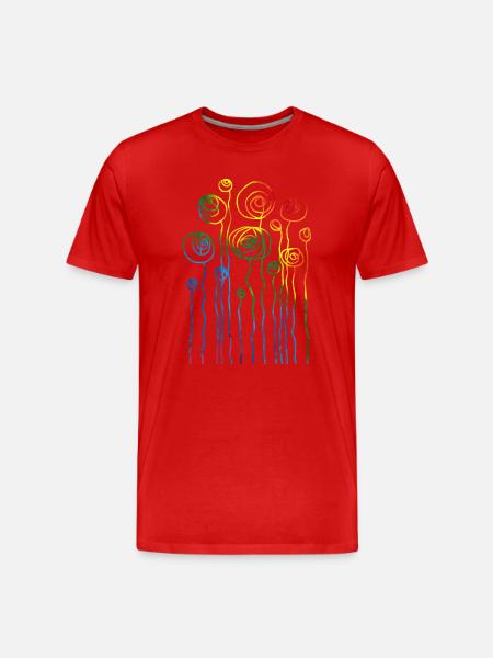 Fleur - T-shirt bio Premium Homme - rouge